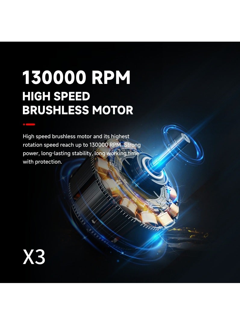 X3 130000RPM Wind Speed 52m/s Turbo Jet Fan Turbo Fan Industrial Duct Fan Brushless Motor Car Dryer - Image 4